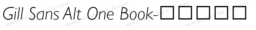 Gill Sans Alt One Book字体转换